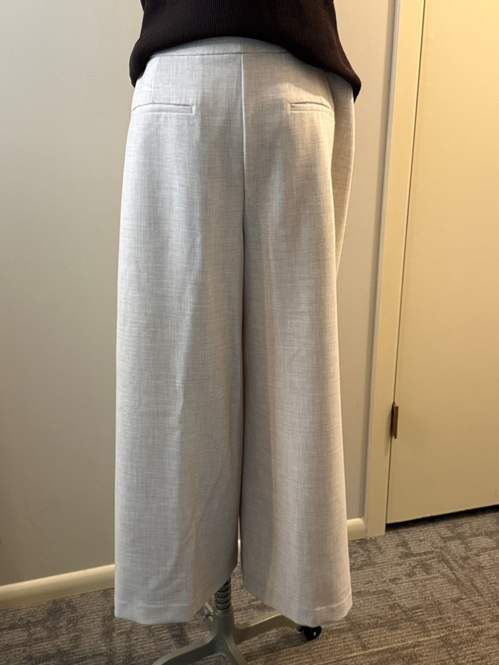 Ann Taylor Drapery Marina Wide -Leg Cropped Pants - Picture 6 of 17